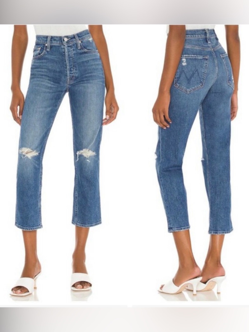 MOTHER Superior The Tomcat Jeans Playing With Scissors Straight Leg Size 29
